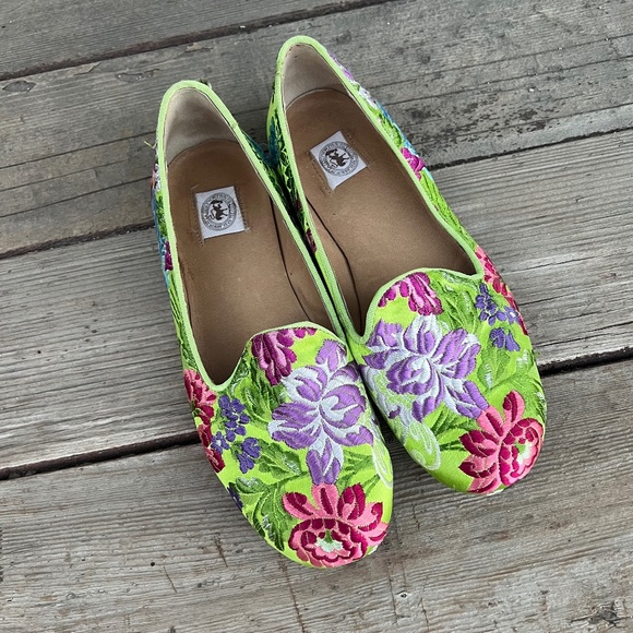 Hand Crafted Shoes - Silk Flats made in Valencia by Silk Artisans Sz 8.5